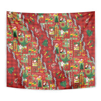 Mele Kalikimaka Pakalana Pikake Lei Tapestry Hawaiian Rodeo Paniolo Omaomao Palaka LT9 - Polynesian Pride