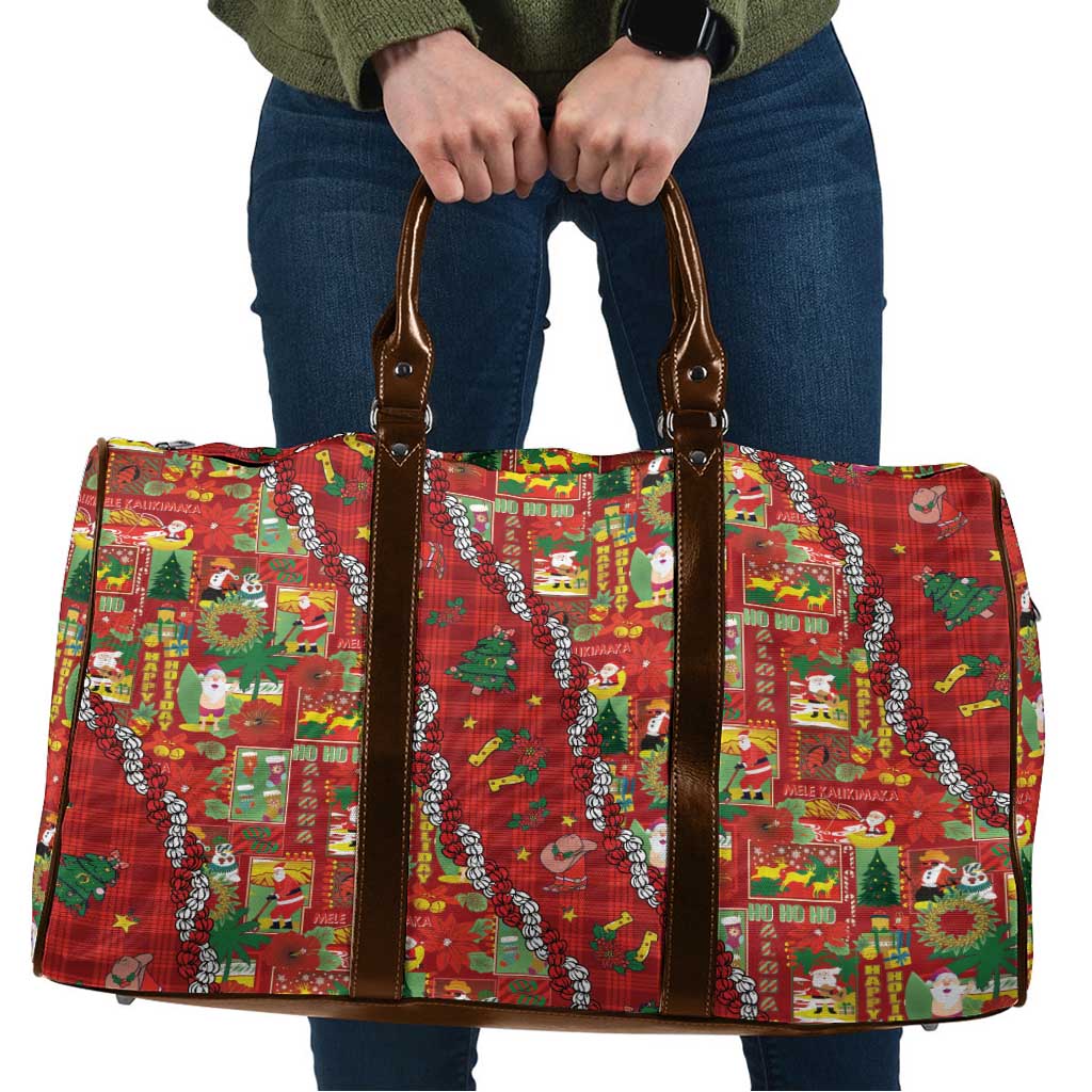 Mele Kalikimaka Pakalana Pikake Lei Travel Bag Hawaiian Rodeo Paniolo Omaomao Palaka LT9 Green - Polynesian Pride