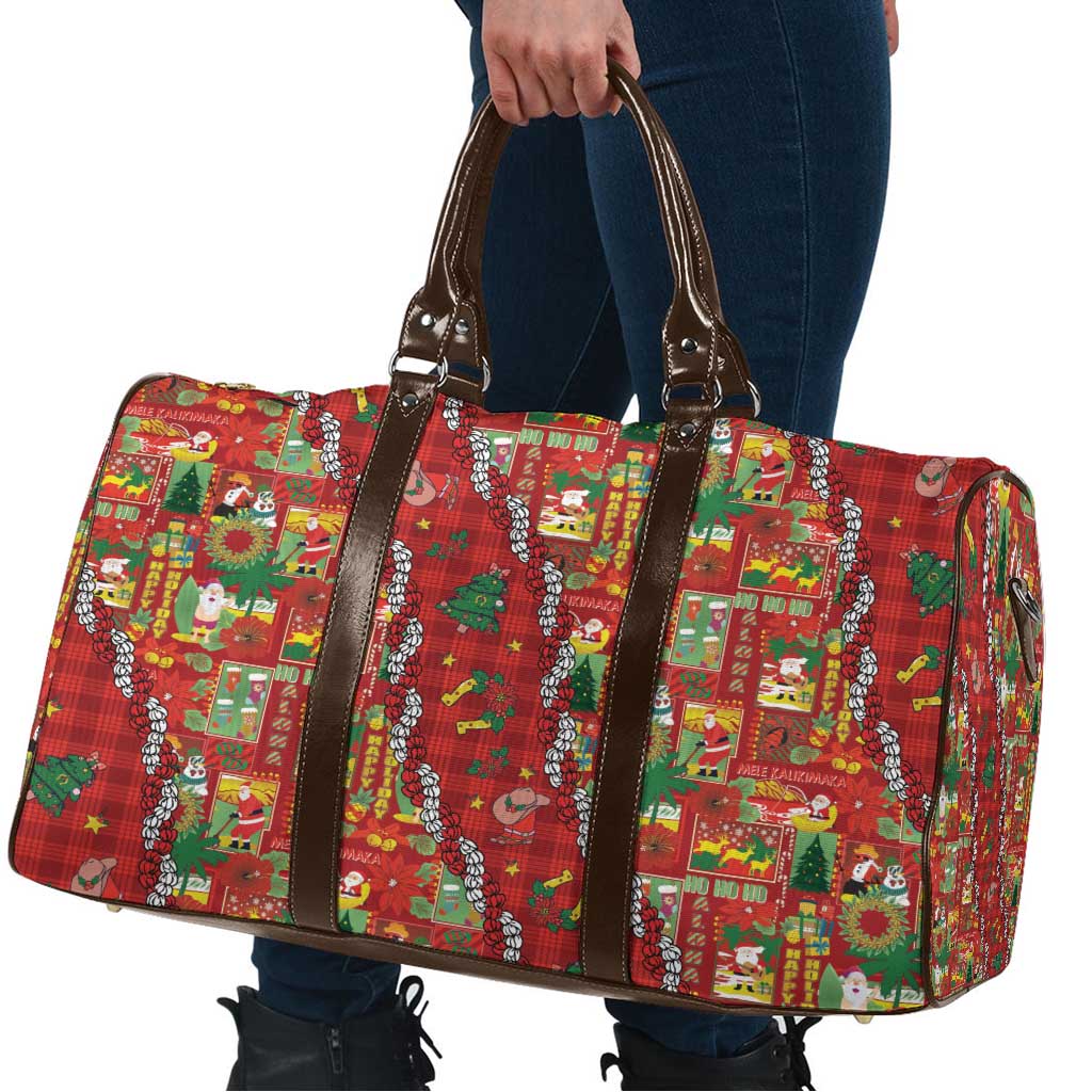 Mele Kalikimaka Pakalana Pikake Lei Travel Bag Hawaiian Rodeo Paniolo Omaomao Palaka LT9 - Polynesian Pride