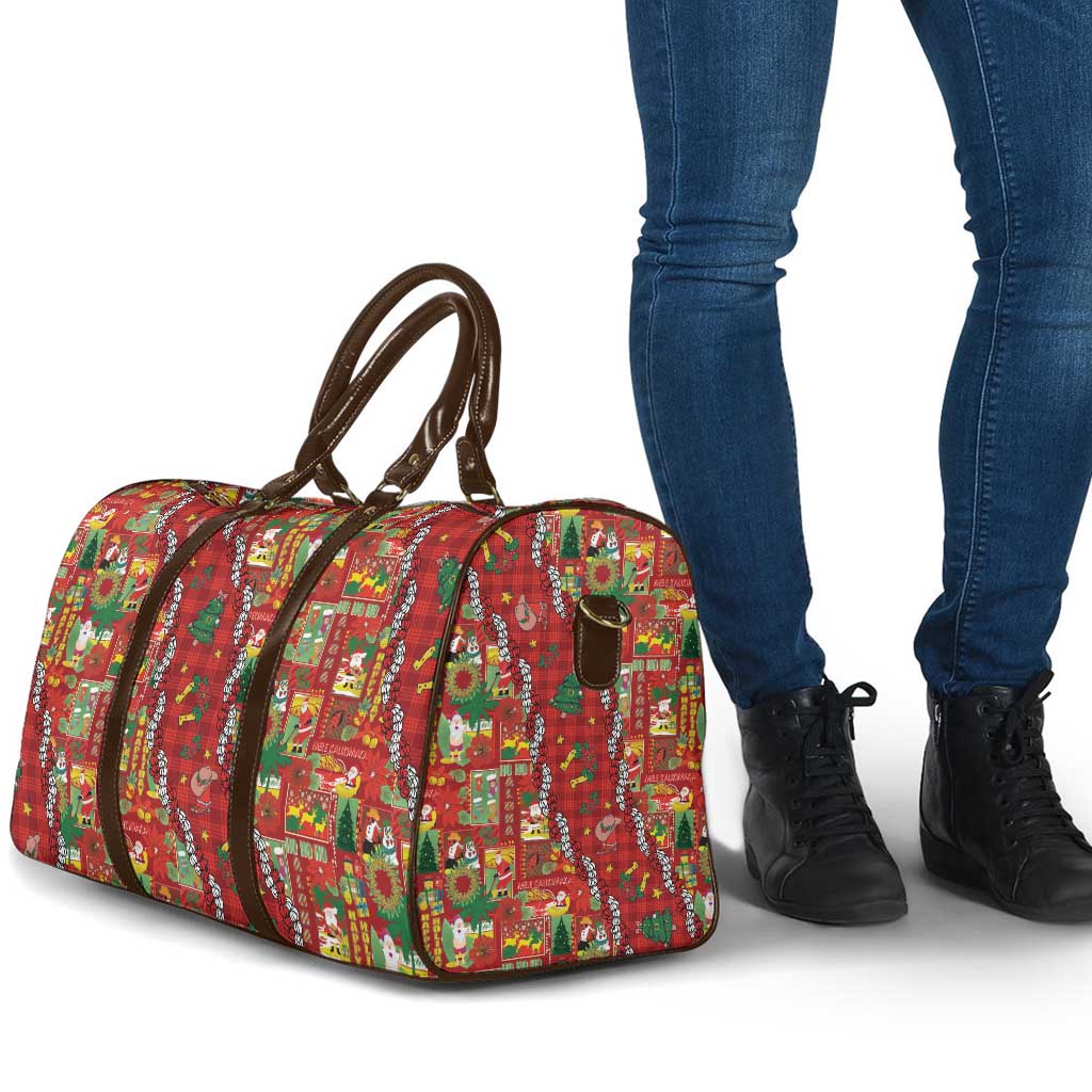 Mele Kalikimaka Pakalana Pikake Lei Travel Bag Hawaiian Rodeo Paniolo Omaomao Palaka LT9 - Polynesian Pride
