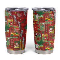 Mele Kalikimaka Pakalana Pikake Lei Tumbler Cup Hawaiian Rodeo Paniolo Omaomao Palaka LT9 Green - Polynesian Pride
