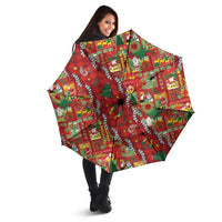 Mele Kalikimaka Pakalana Pikake Lei Umbrella Hawaiian Rodeo Paniolo Omaomao Palaka LT9 - Polynesian Pride