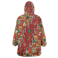 Mele Kalikimaka Pakalana Pikake Lei Wearable Blanket Hoodie Hawaiian Rodeo Paniolo Omaomao Palaka LT9 - Polynesian Pride