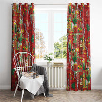 Mele Kalikimaka Pakalana Pikake Lei Window Curtain Hawaiian Rodeo Paniolo Omaomao Palaka LT9 - Polynesian Pride