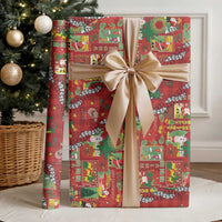 Mele Kalikimaka Pakalana Pikake Lei Wrapping Paper Hawaiian Rodeo Paniolo Omaomao Palaka LT9 - Polynesian Pride