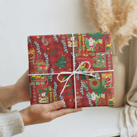 Mele Kalikimaka Pakalana Pikake Lei Wrapping Paper Hawaiian Rodeo Paniolo Omaomao Palaka LT9 - Polynesian Pride