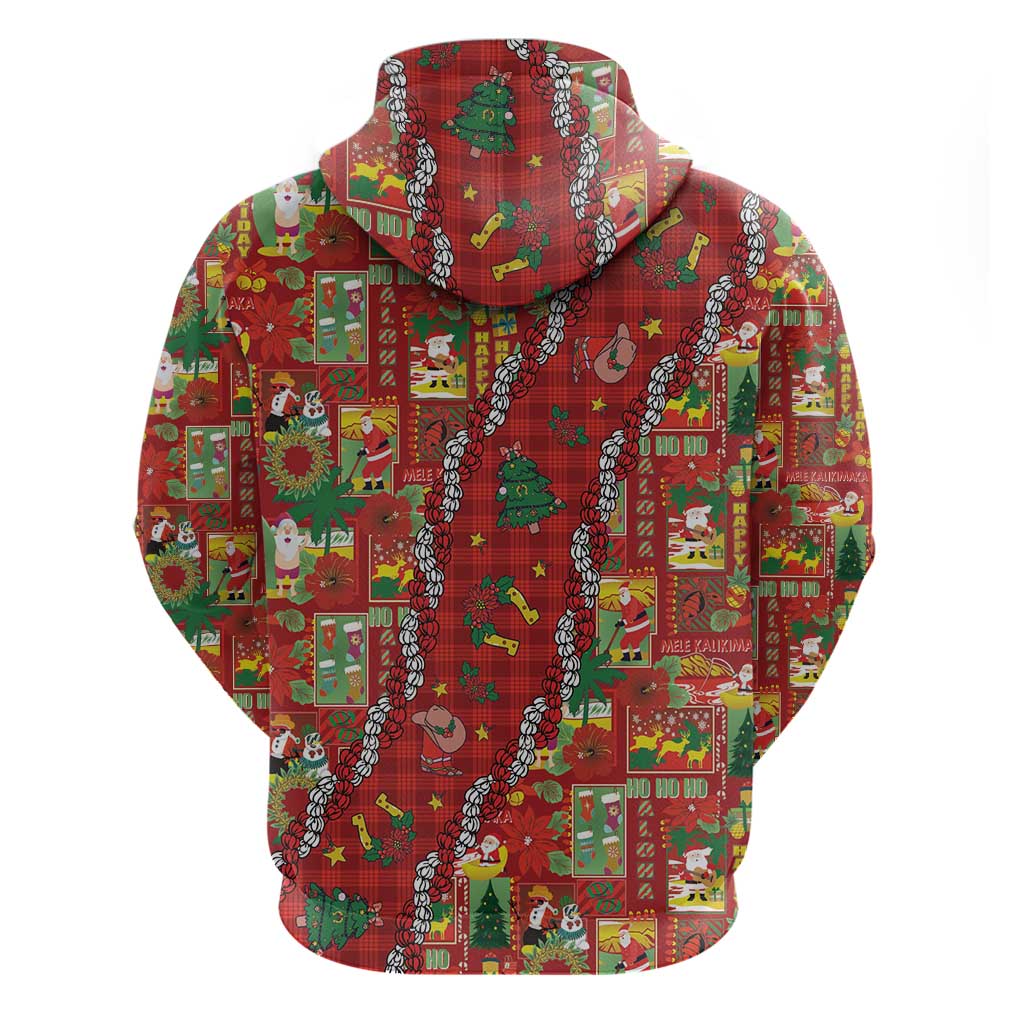 Mele Kalikimaka Pakalana Pikake Lei Zip Hoodie Hawaiian Rodeo Paniolo Omaomao Palaka LT9 - Polynesian Pride