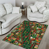 Mele Kalikimaka Pakalana Pikake Lei Area Rug Hawaiian Rodeo Paniolo Ulaula Palaka LT9 - Polynesian Pride