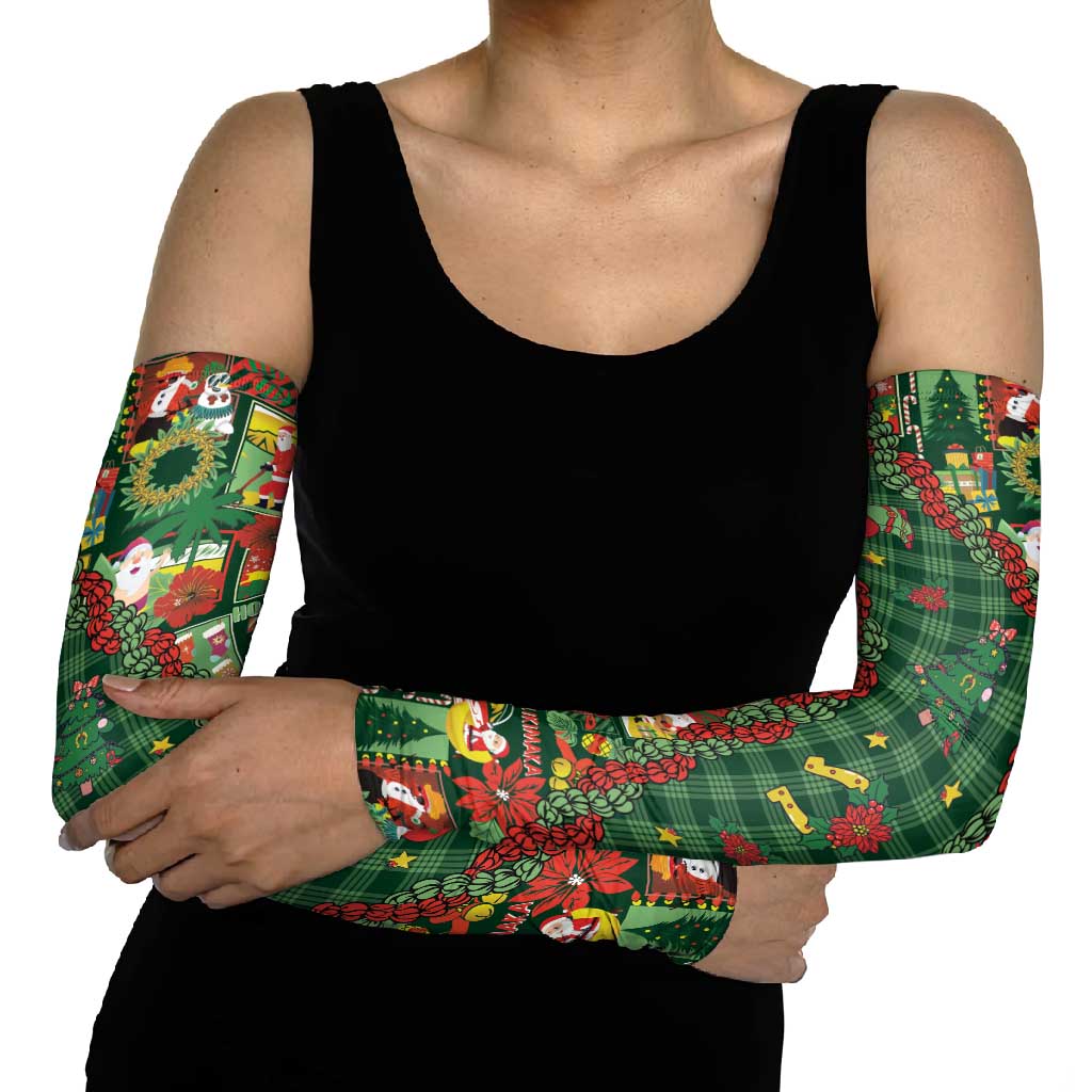 Mele Kalikimaka Pakalana Pikake Lei Arm Sleeves Hawaiian Rodeo Paniolo Ulaula Palaka LT9 - Polynesian Pride