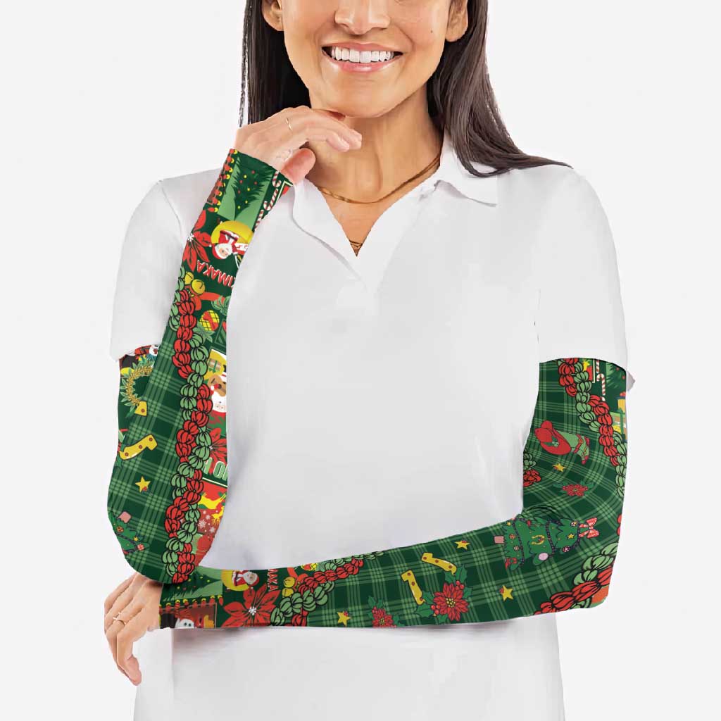 Mele Kalikimaka Pakalana Pikake Lei Arm Sleeves Hawaiian Rodeo Paniolo Ulaula Palaka LT9 - Polynesian Pride