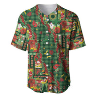Mele Kalikimaka Pakalana Pikake Lei Baseball Jersey Hawaiian Rodeo Paniolo Ulaula Palaka LT9 Red - Polynesian Pride