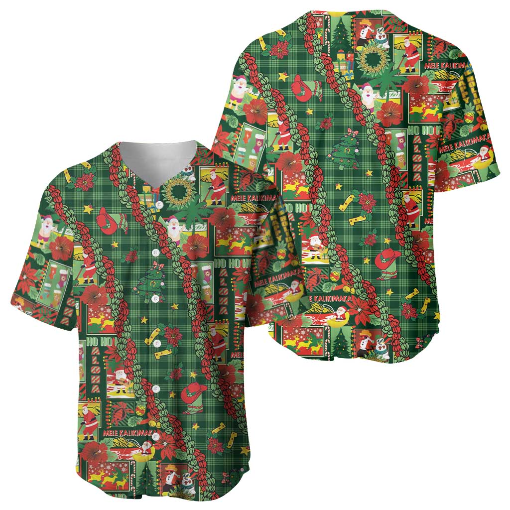 Mele Kalikimaka Pakalana Pikake Lei Baseball Jersey Hawaiian Rodeo Paniolo Ulaula Palaka LT9 - Polynesian Pride