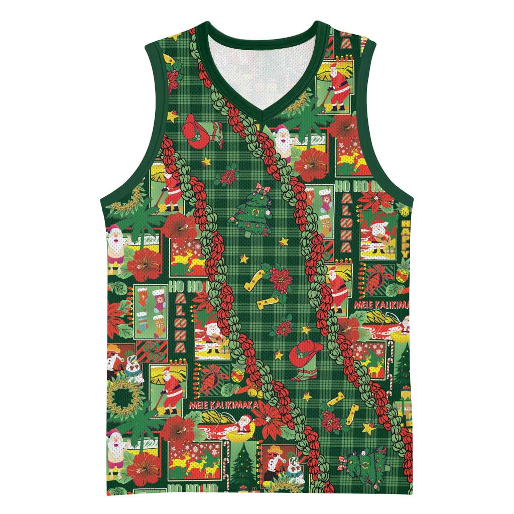 Mele Kalikimaka Pakalana Pikake Lei Basketball Jersey Hawaiian Rodeo Paniolo Ulaula Palaka LT9 Unisex Red - Polynesian Pride
