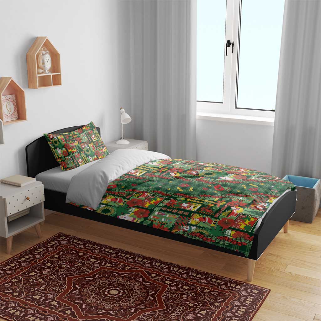 Mele Kalikimaka Pakalana Pikake Lei Bedding Set Hawaiian Rodeo Paniolo Ulaula Palaka - Polynesian Pride