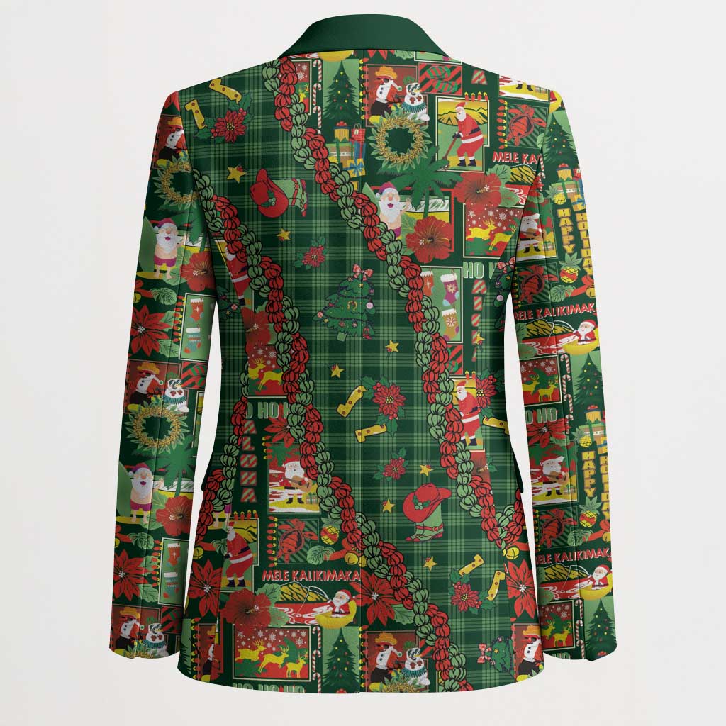 Mele Kalikimaka Pakalana Pikake Lei Blazer Hawaiian Rodeo Paniolo Ulaula Palaka - Polynesian Pride