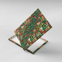 Mele Kalikimaka Pakalana Pikake Lei Canvas Wall Art Hawaiian Rodeo Paniolo Ulaula Palaka LT9 With Frame Red - Polynesian Pride