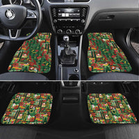 Mele Kalikimaka Pakalana Pikake Lei Car Mats Hawaiian Rodeo Paniolo Ulaula Palaka LT9 Set 4pcs Red - Polynesian Pride