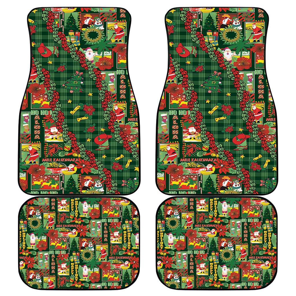 Mele Kalikimaka Pakalana Pikake Lei Car Mats Hawaiian Rodeo Paniolo Ulaula Palaka LT9 - Polynesian Pride