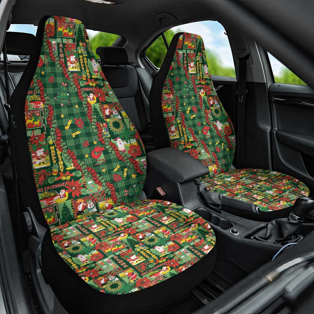 Mele Kalikimaka Pakalana Pikake Lei Car Seat Cover Hawaiian Rodeo Paniolo Ulaula Palaka LT9 One Size Red - Polynesian Pride