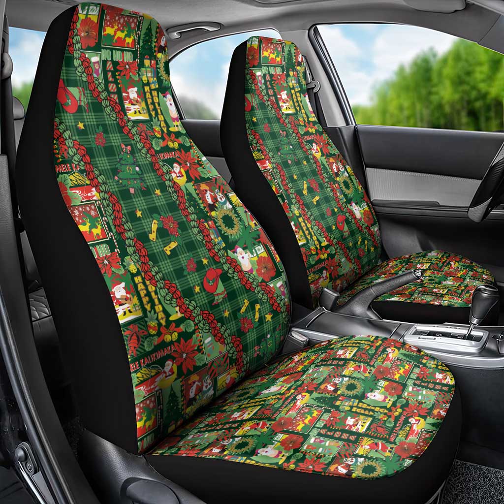 Mele Kalikimaka Pakalana Pikake Lei Car Seat Cover Hawaiian Rodeo Paniolo Ulaula Palaka LT9 - Polynesian Pride