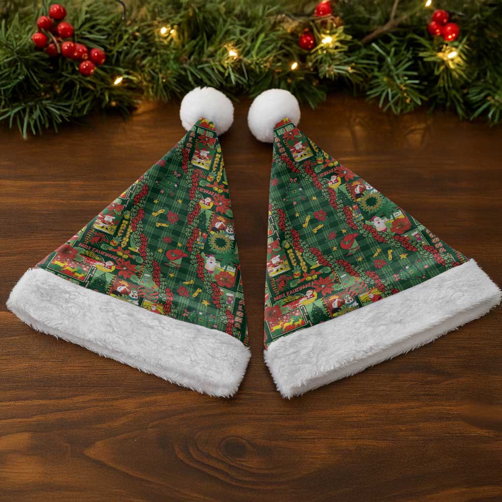 Mele Kalikimaka Pakalana Pikake Lei Christmas Santa Hat Hawaiian Rodeo Paniolo Ulaula Palaka LT9 - Polynesian Pride