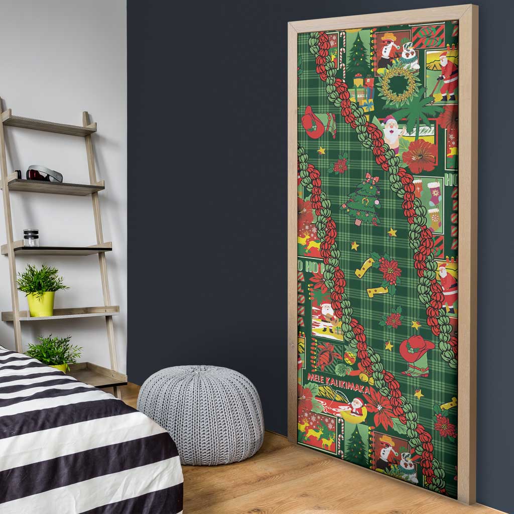Mele Kalikimaka Pakalana Pikake Lei Door Cover Hawaiian Rodeo Paniolo Ulaula Palaka LT9 - Polynesian Pride