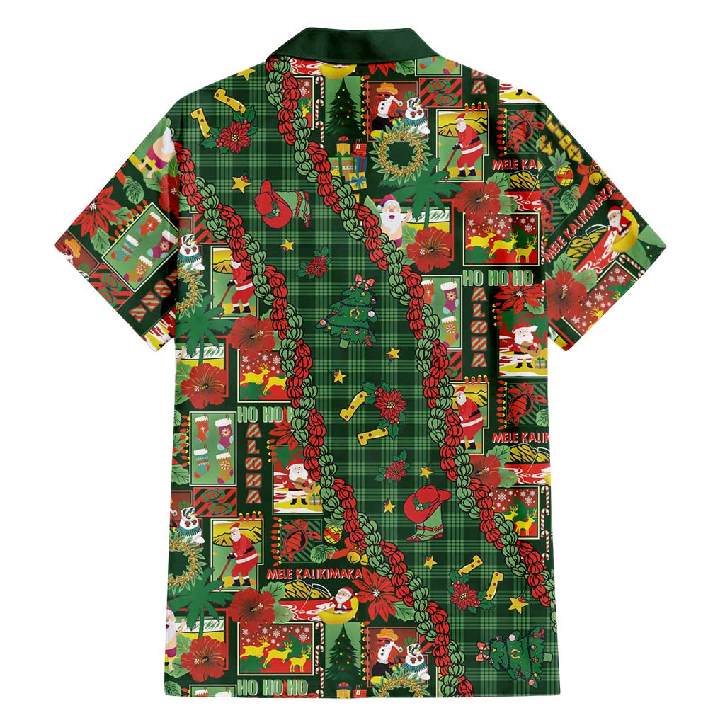 Mele Kalikimaka Pakalana Pikake Lei Family Matching Off The Shoulder Long Sleeve Dress and Hawaiian Shirt Hawaiian Rodeo Paniolo Ulaula Palaka LT9 - Polynesian Pride