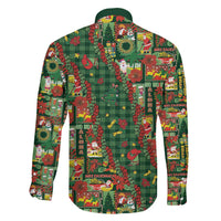 Mele Kalikimaka Pakalana Pikake Lei Family Matching Off The Shoulder Long Sleeve Dress and Hawaiian Shirt Hawaiian Rodeo Paniolo Ulaula Palaka LT9 - Polynesian Pride