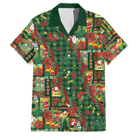 Mele Kalikimaka Pakalana Pikake Lei Family Matching Tank Maxi Dress and Hawaiian Shirt Hawaiian Rodeo Paniolo Ulaula Palaka LT9 Dad's Shirt - Short Sleeve Red - Polynesian Pride