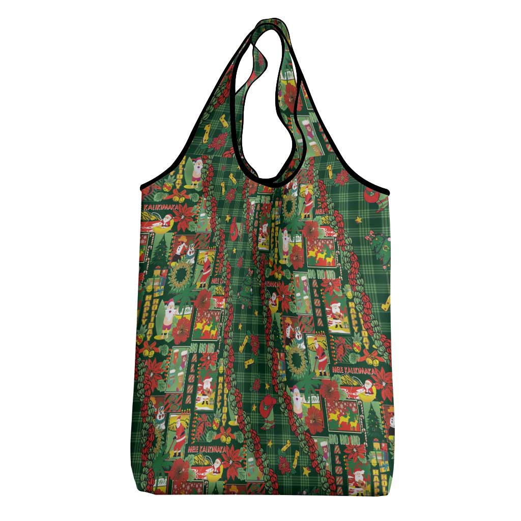 Mele Kalikimaka Pakalana Pikake Lei Grocery Bag Hawaiian Rodeo Paniolo Ulaula Palaka LT9 - Polynesian Pride