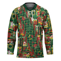 Mele Kalikimaka Pakalana Pikake Lei Hockey Jersey Hawaiian Rodeo Paniolo Ulaula Palaka LT9 Unisex Red - Polynesian Pride