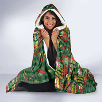 Mele Kalikimaka Pakalana Pikake Lei Hooded Blanket Hawaiian Rodeo Paniolo Ulaula Palaka LT9 - Polynesian Pride