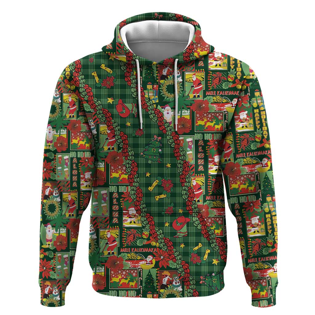 Mele Kalikimaka Pakalana Pikake Lei Hoodie Hawaiian Rodeo Paniolo Ulaula Palaka LT9 Pullover Hoodie Red - Polynesian Pride