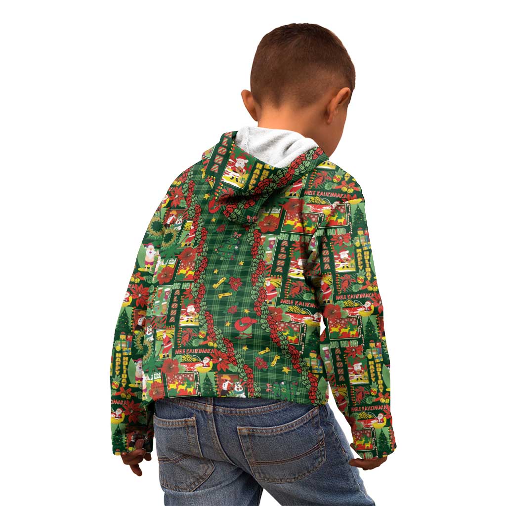 Mele Kalikimaka Pakalana Pikake Lei Kid Hoodie Hawaiian Rodeo Paniolo Ulaula Palaka LT9 - Polynesian Pride
