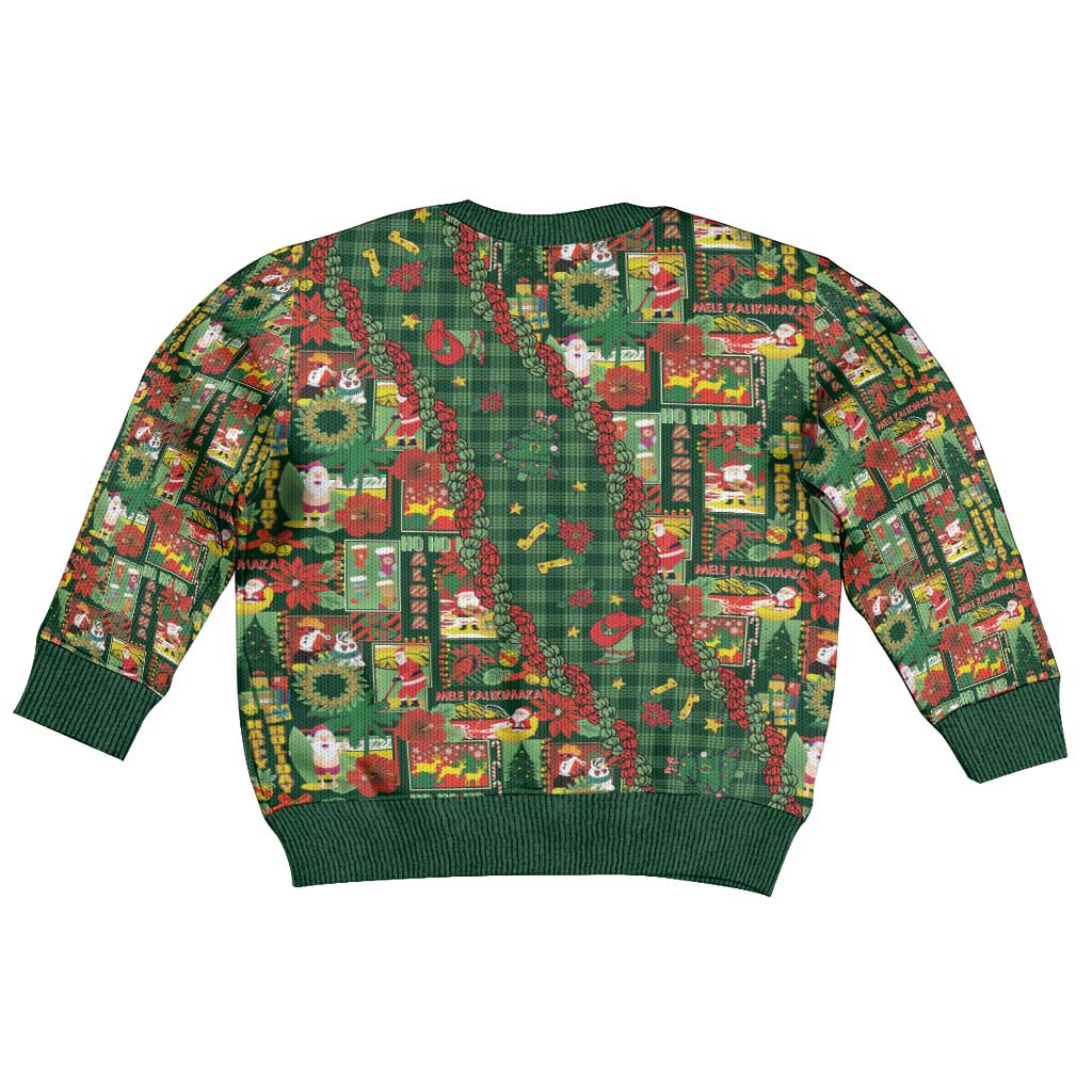 Mele Kalikimaka Pakalana Pikake Lei Kid Ugly Christmas Sweater Hawaiian Rodeo Paniolo Ulaula Palaka LT9 - Polynesian Pride