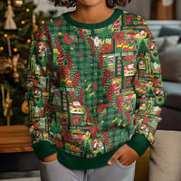 Mele Kalikimaka Pakalana Pikake Lei Kid Ugly Christmas Sweater Hawaiian Rodeo Paniolo Ulaula Palaka LT9 - Polynesian Pride