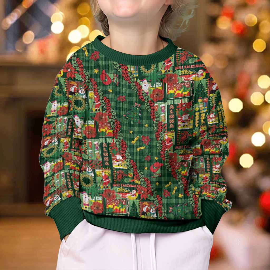 Mele Kalikimaka Pakalana Pikake Lei Kid Ugly Christmas Sweater Hawaiian Rodeo Paniolo Ulaula Palaka LT9 - Polynesian Pride