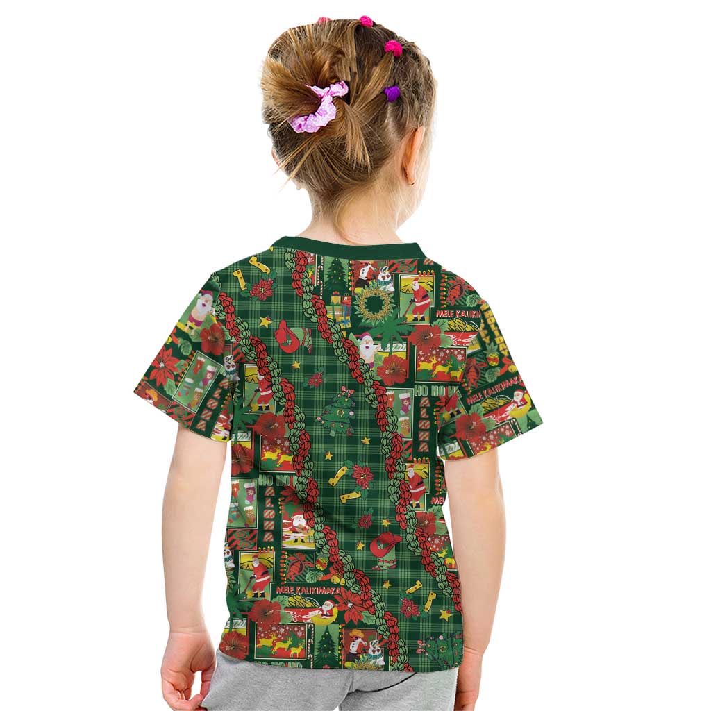 Mele Kalikimaka Pakalana Pikake Lei Kid T Shirt Hawaiian Rodeo Paniolo Ulaula Palaka LT9 - Polynesian Pride