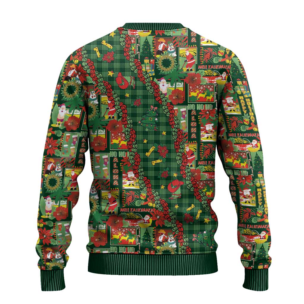 Mele Kalikimaka Pakalana Pikake Lei Ugly Christmas Sweater Hawaiian Rodeo Paniolo Ulaula Palaka LT9 - Polynesian Pride
