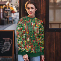 Mele Kalikimaka Pakalana Pikake Lei Ugly Christmas Sweater Hawaiian Rodeo Paniolo Ulaula Palaka LT9 - Polynesian Pride
