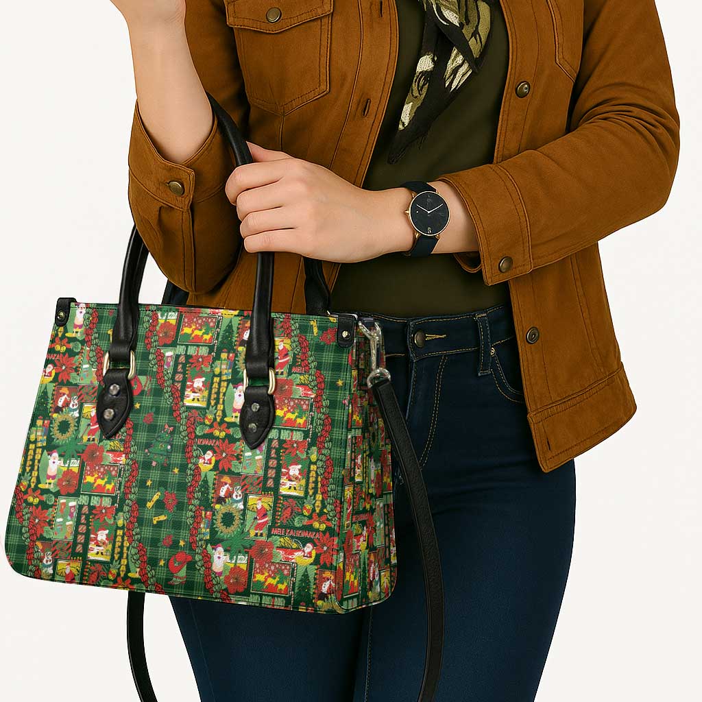 Mele Kalikimaka Pakalana Pikake Lei Leather Bag Hawaiian Rodeo Paniolo Ulaula Palaka LT9 - Polynesian Pride