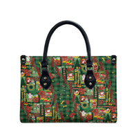 Mele Kalikimaka Pakalana Pikake Lei Leather Bag Hawaiian Rodeo Paniolo Ulaula Palaka LT9 - Polynesian Pride