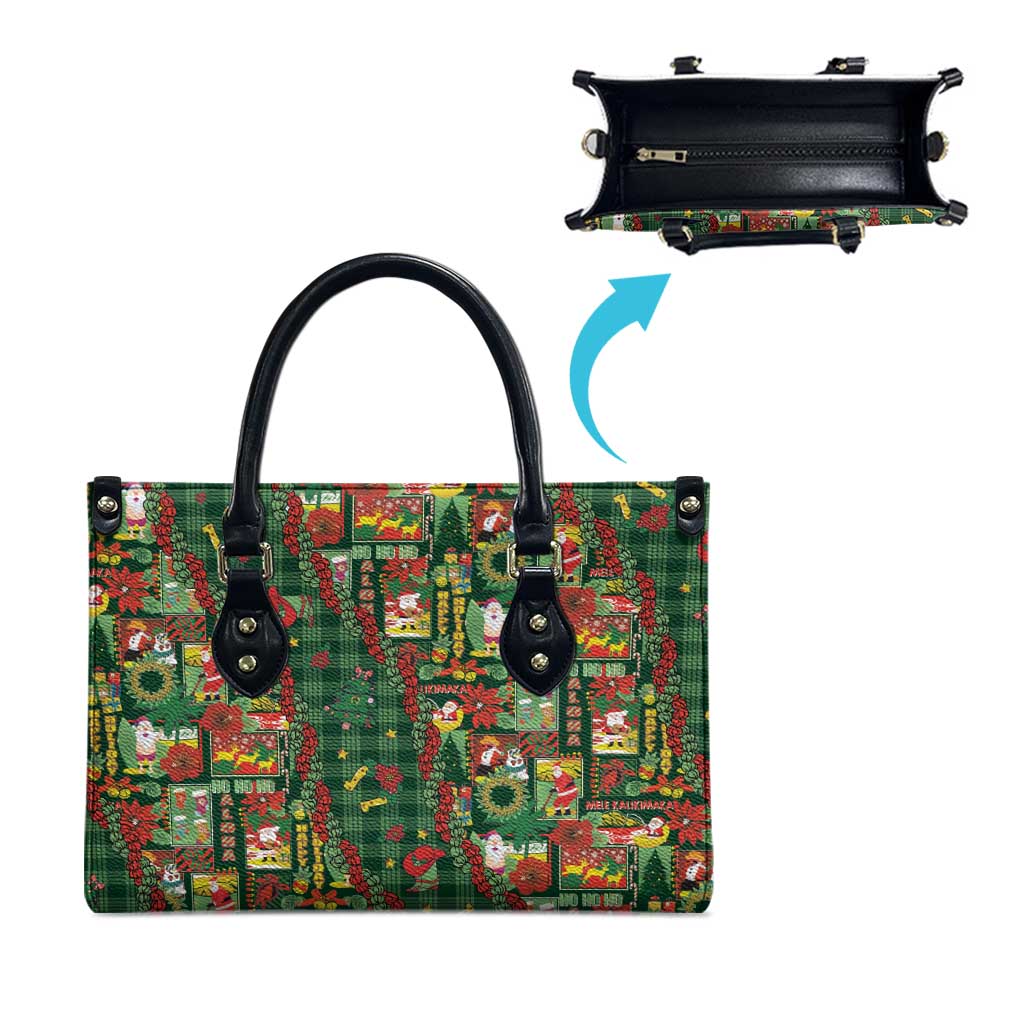 Mele Kalikimaka Pakalana Pikake Lei Leather Bag Hawaiian Rodeo Paniolo Ulaula Palaka LT9 - Polynesian Pride