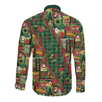 Mele Kalikimaka Pakalana Pikake Lei Long Sleeve Button Shirt Hawaiian Rodeo Paniolo Ulaula Palaka LT9 - Polynesian Pride