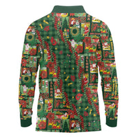 Mele Kalikimaka Pakalana Pikake Lei Long Sleeve Polo Shirt Hawaiian Rodeo Paniolo Ulaula Palaka LT9 - Polynesian Pride
