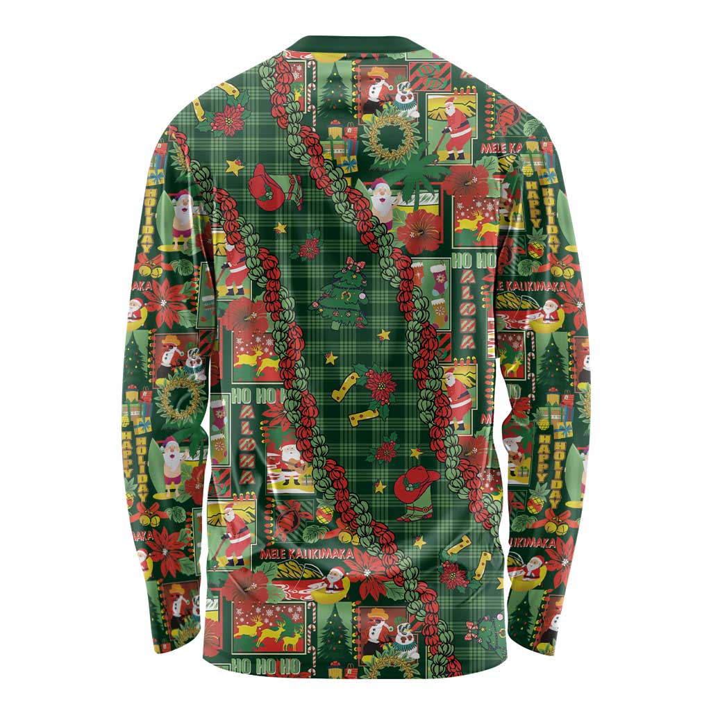 Mele Kalikimaka Pakalana Pikake Lei Long Sleeve Shirt Hawaiian Rodeo Paniolo Ulaula Palaka LT9 - Polynesian Pride