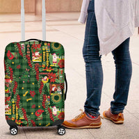 Mele Kalikimaka Pakalana Pikake Lei Luggage Cover Hawaiian Rodeo Paniolo Ulaula Palaka LT9 Red - Polynesian Pride