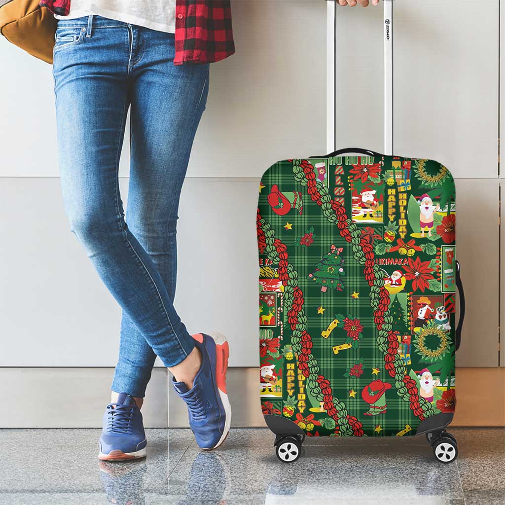 Mele Kalikimaka Pakalana Pikake Lei Luggage Cover Hawaiian Rodeo Paniolo Ulaula Palaka LT9 - Polynesian Pride