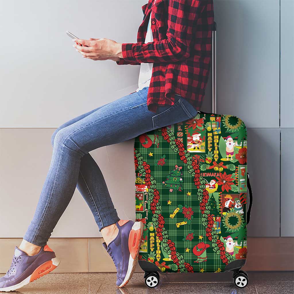 Mele Kalikimaka Pakalana Pikake Lei Luggage Cover Hawaiian Rodeo Paniolo Ulaula Palaka LT9 - Polynesian Pride