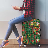 Mele Kalikimaka Pakalana Pikake Lei Luggage Cover Hawaiian Rodeo Paniolo Ulaula Palaka LT9 - Polynesian Pride